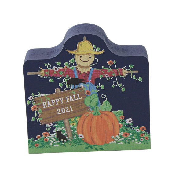 Cats Meow Village Vincent Van Crow Wood Scarecrow Fall Halloween 21F974 Pumpkin
