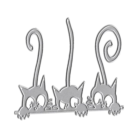 Cats Metal Cutting Dies Stencil DIY Scrapbooking Album Stamp Paper Card Embossin