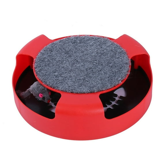 Cats Mouse Teasing Toy with Scratch Pad with Track Interactive Toy Multicolored Circuit with Track Toy Circuit Toy