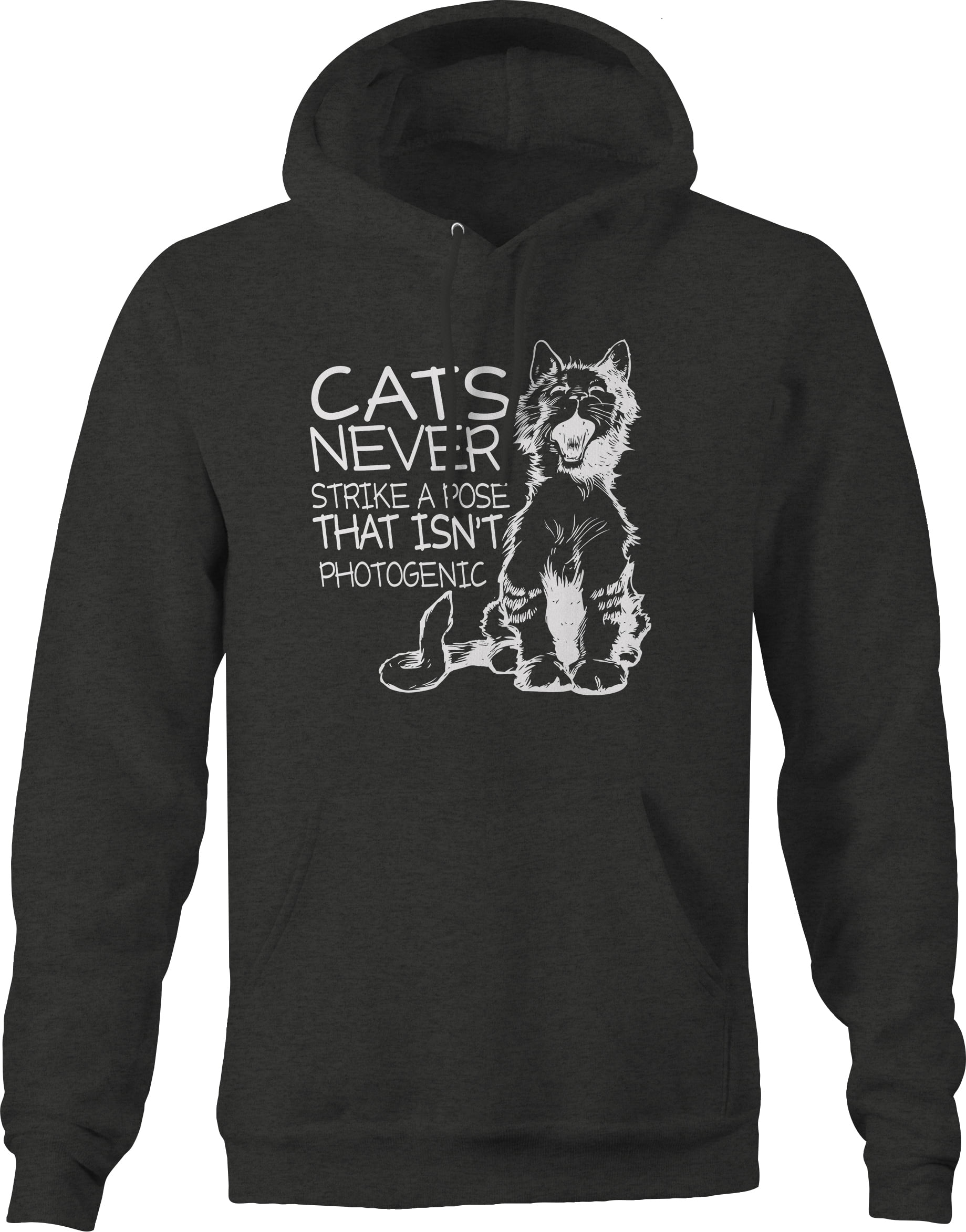 Cats Never Strike a Pose That Isnt Photogenic Sweatshirt for Men Small