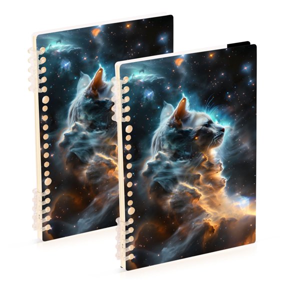 Cats Of Nebulas Style Notebook Detachable Coil Notebook Diary Plan Book A5 Size 60 Pages 1 Pack