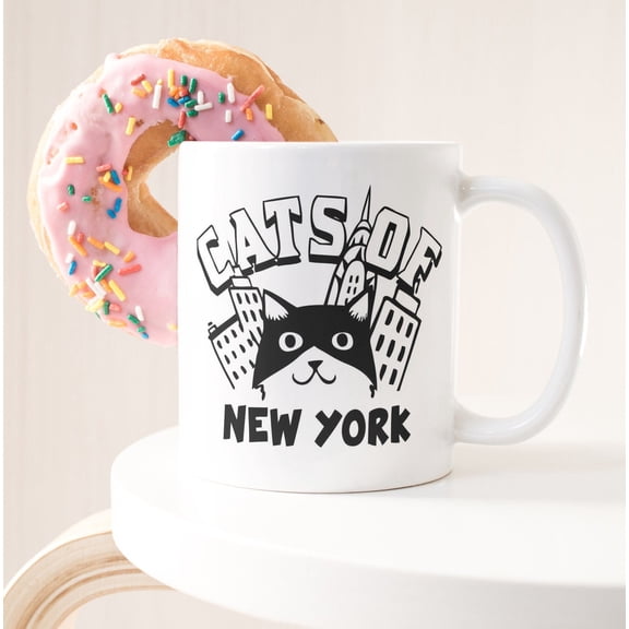 Cats Of New York Mug, New York Coffee Cup, Cat Lover Gift, NYC Travel Mug, Crazy Cat Lady Gift, Kitten Mug, Ceramic Mug 11oz