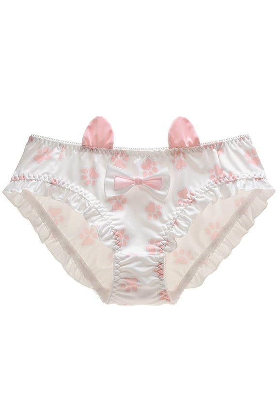Cats Paws Printed Bikinis Panty Womens Underwear Panties Stretch Breathable Briefs Undies Underpants Ladies Lingerie