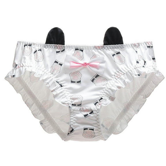 Cats Paws Printed Bikinis Panty Womens Underwear Panties Stretch Breathable Briefs Undies Underpants Ladies Lingerie