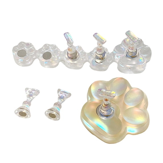Cats Paws Shape Nails Art Practice Stand Nails Holder Magnetic Practice Nails Stand Nails Holder for Nails Painting