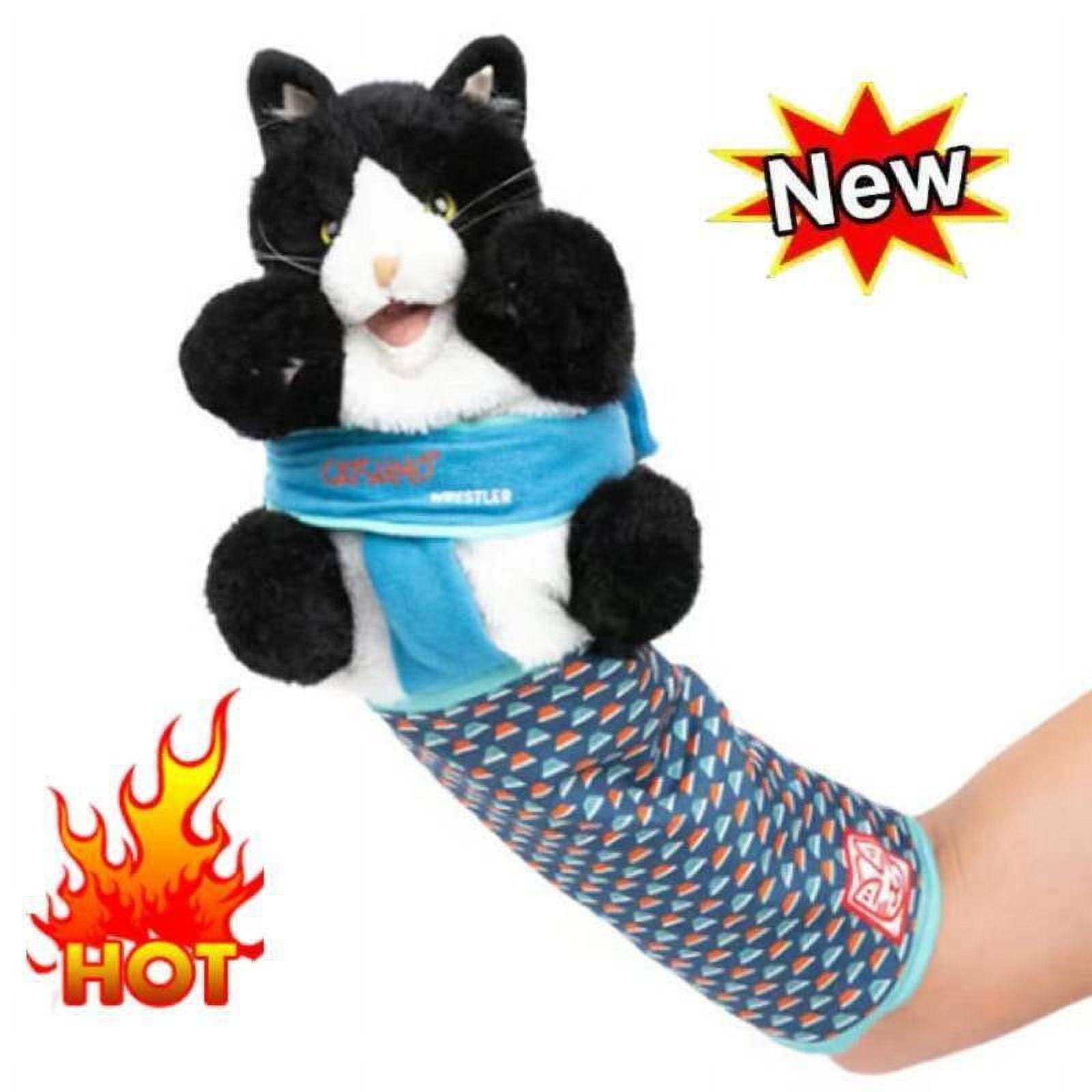 Cat Puppet Wrestling Cat Wrestling Toy Puppet, Cats Puppet Wrestler Glove, Cat Wrestler Puppets Toy, Hand Puppet With Tough Padding For Safe Interactive Play, Cat Toy Puppets For Boredom Busting Training And