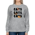 thumbnail image 1 of Cats Quote Design Sweatshirt Women -GoatDeals Designs, Female 5X-Large, 1 of 4