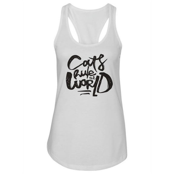 Cats Rule The World Tank Women -Image by Shutterstock, Female Small