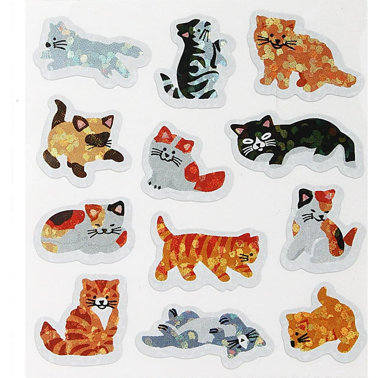 サンディライオン モンドリアン シール ネコ Cats Sandylion Kromekote Acid-Free Stickers - Walmart.com