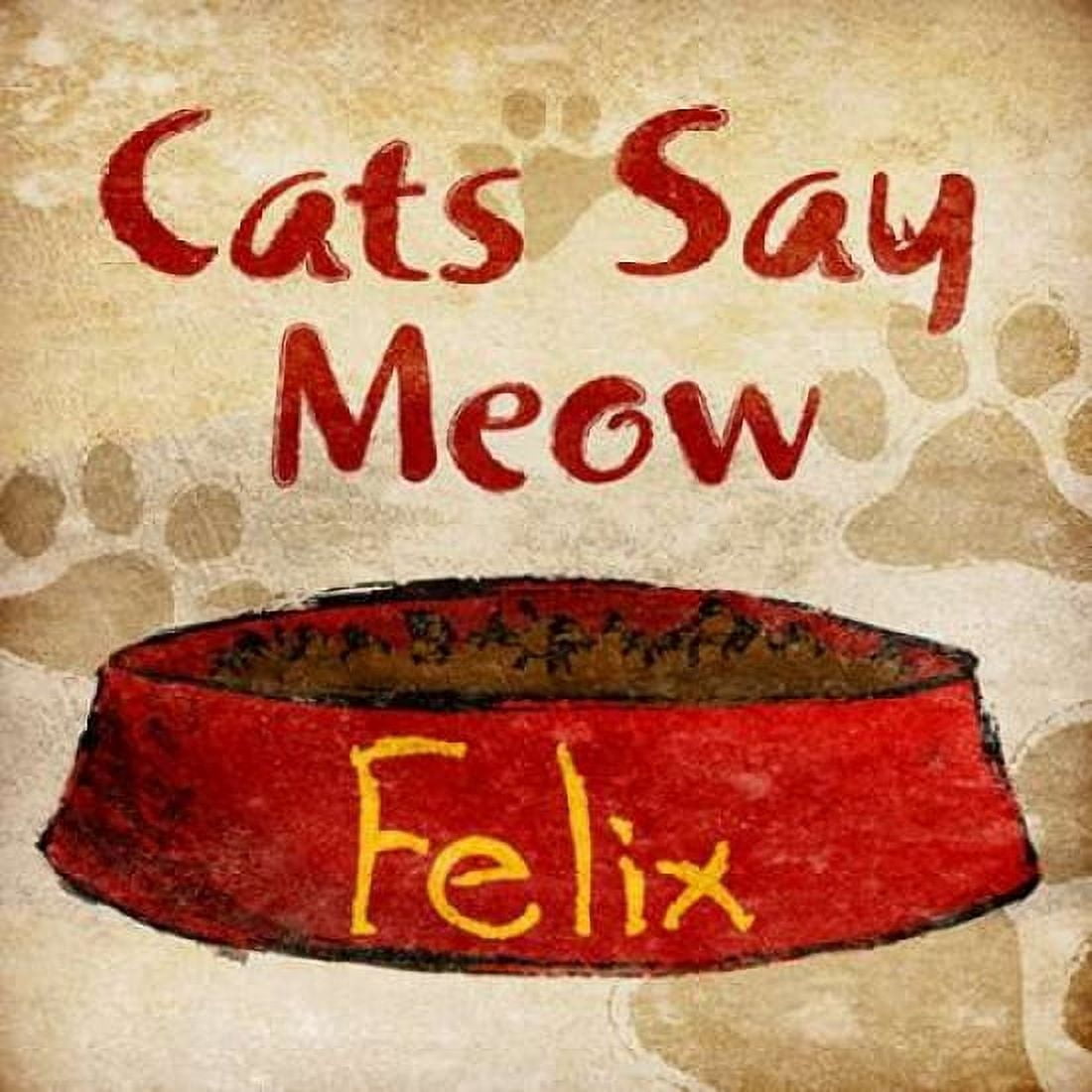 Cats Say Meow Canvas Art - SD Graphics Studio (24 x 24)