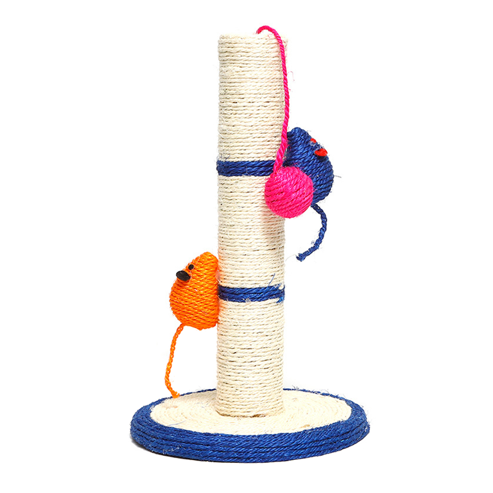 Cats Scratcher Scratching Post with Mice Toy Teaser Interactive Kitten SisalHemp Scratcher Toy Furniture Protectors