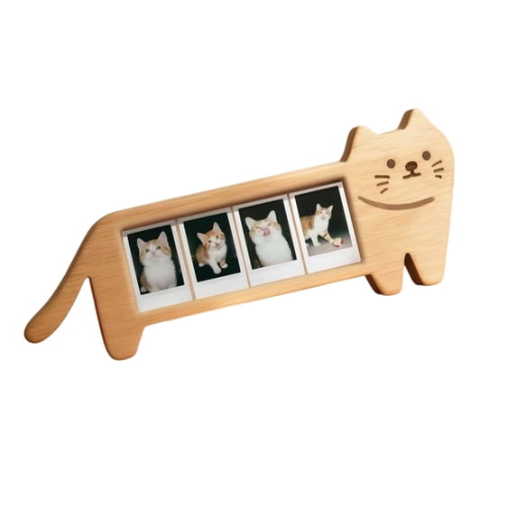 Cat Mid Frame Cats Shaped Picture Frame Wooden Picture Frame Cats Minis Photo Frames ...