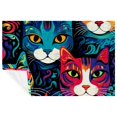 Cats Soft and Warm Microfiber Throw Blanket Printed Lightweight