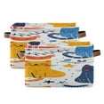 thumbnail image 1 of Cats Spots Stars Leaves Square Storage Bins with Handles Collapsible Containing Box 2 Packs, 1 of 9