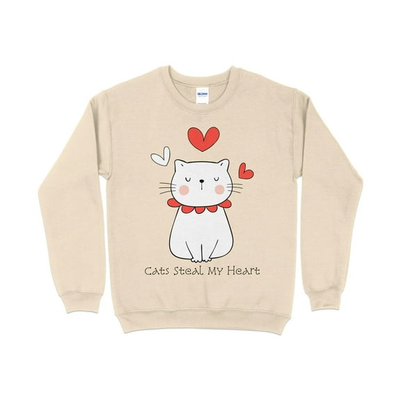 Cats Steal My Heart Valentine's Day Sweatshirt