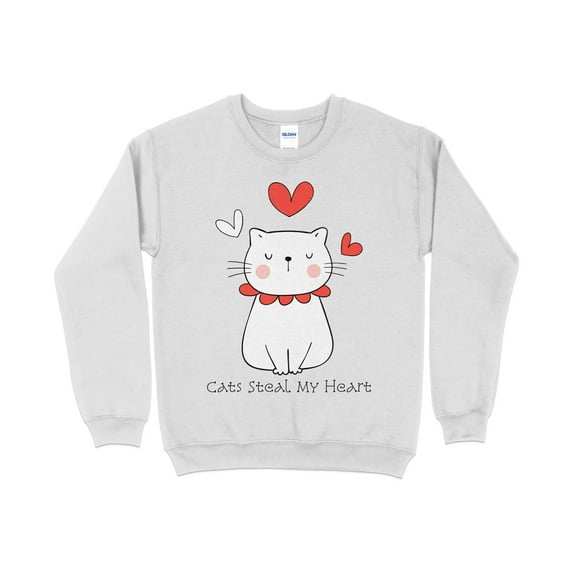 Cats Steal My Heart Valentine's Day Sweatshirt
