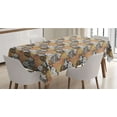 thumbnail image 1 of Cats Tablecloth, Background Depicting the Faces of Different Types of Housecats with Smiling Faces, Rectangle Satin Table Cover Accent for Dining Room and Kitchen, 52" X 70", Multicolor, by Ambesonne, 1 of 2