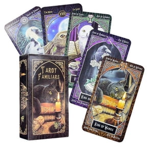 Cats Tarot Familiars Cards Divination Deck English Versions Edition Oracle Board Playing Table Games For Party