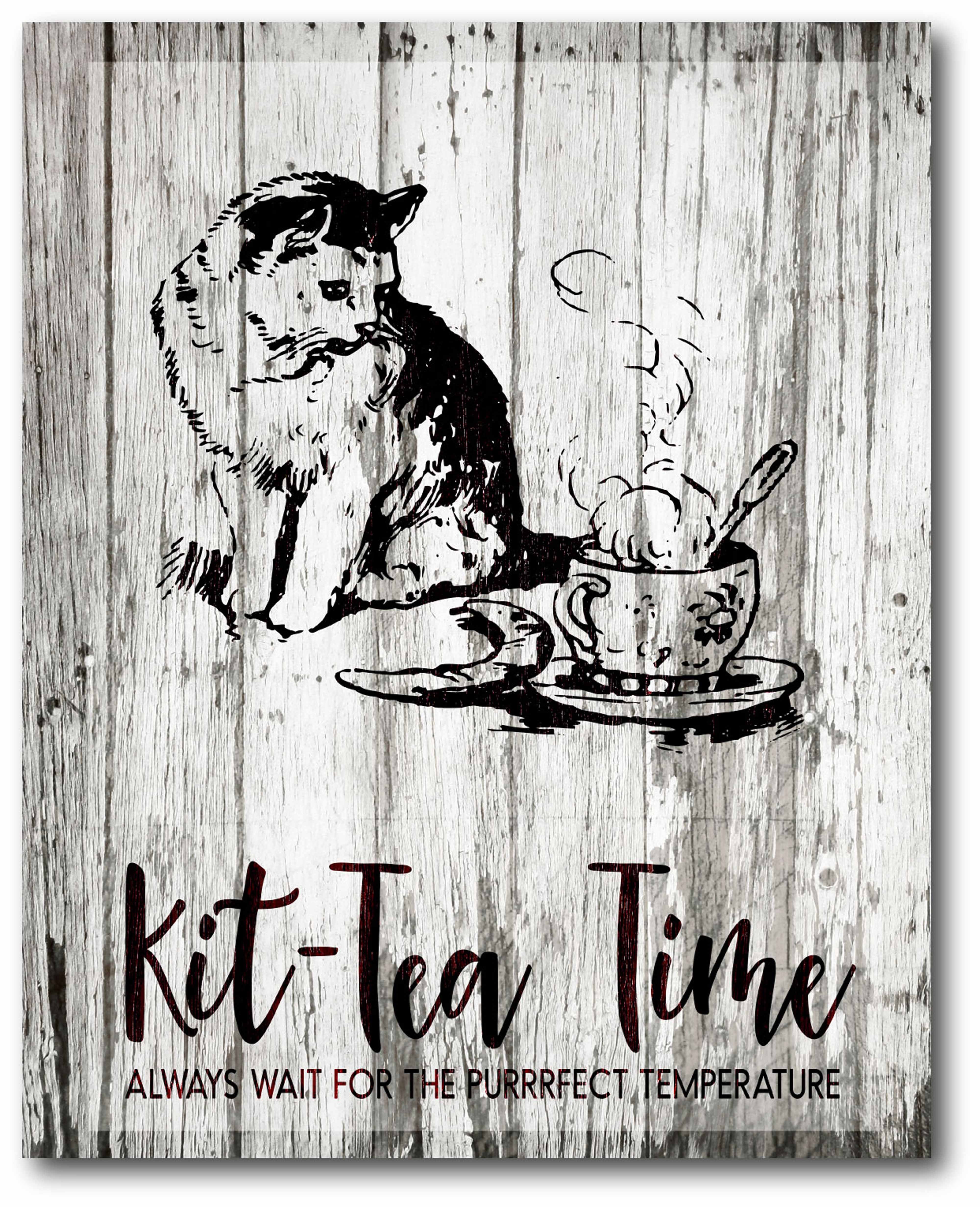 Cats Tea Time Gallery-Wrapped Canvas Wall Art, 16x20