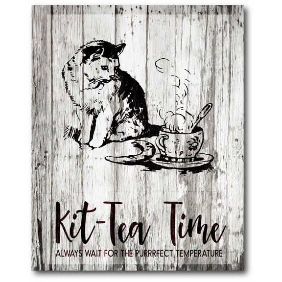 Cats Tea Time Gallery-Wrapped Canvas Wall Art, 16x20