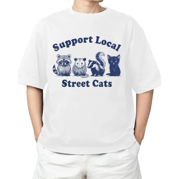 Cats Team Trash Opossum Rat T-Shirt Unisex S-5XL Hot Trending Shirt, Vintage Birthday Gift