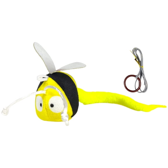 Cats Teaser Insect Toy with Realistic Sound Doorframe Hanging Playsets Teaser Toy Squeaking Sound Cats Toy for Active Pe