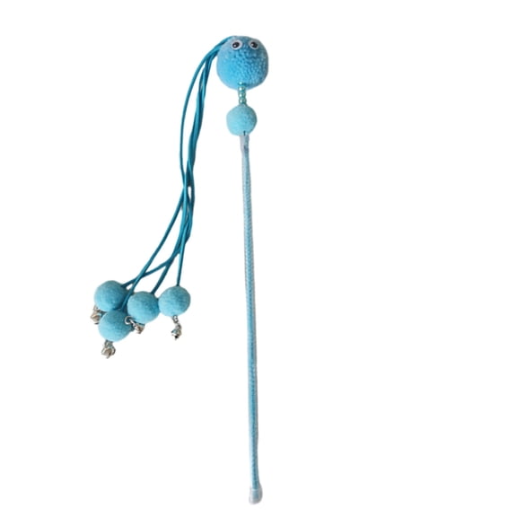 Cats Teaser Wand with Small Bells Long Interactive Stick Toy for Cats Tassels Chasing Funny Pet Cats Training Tools
