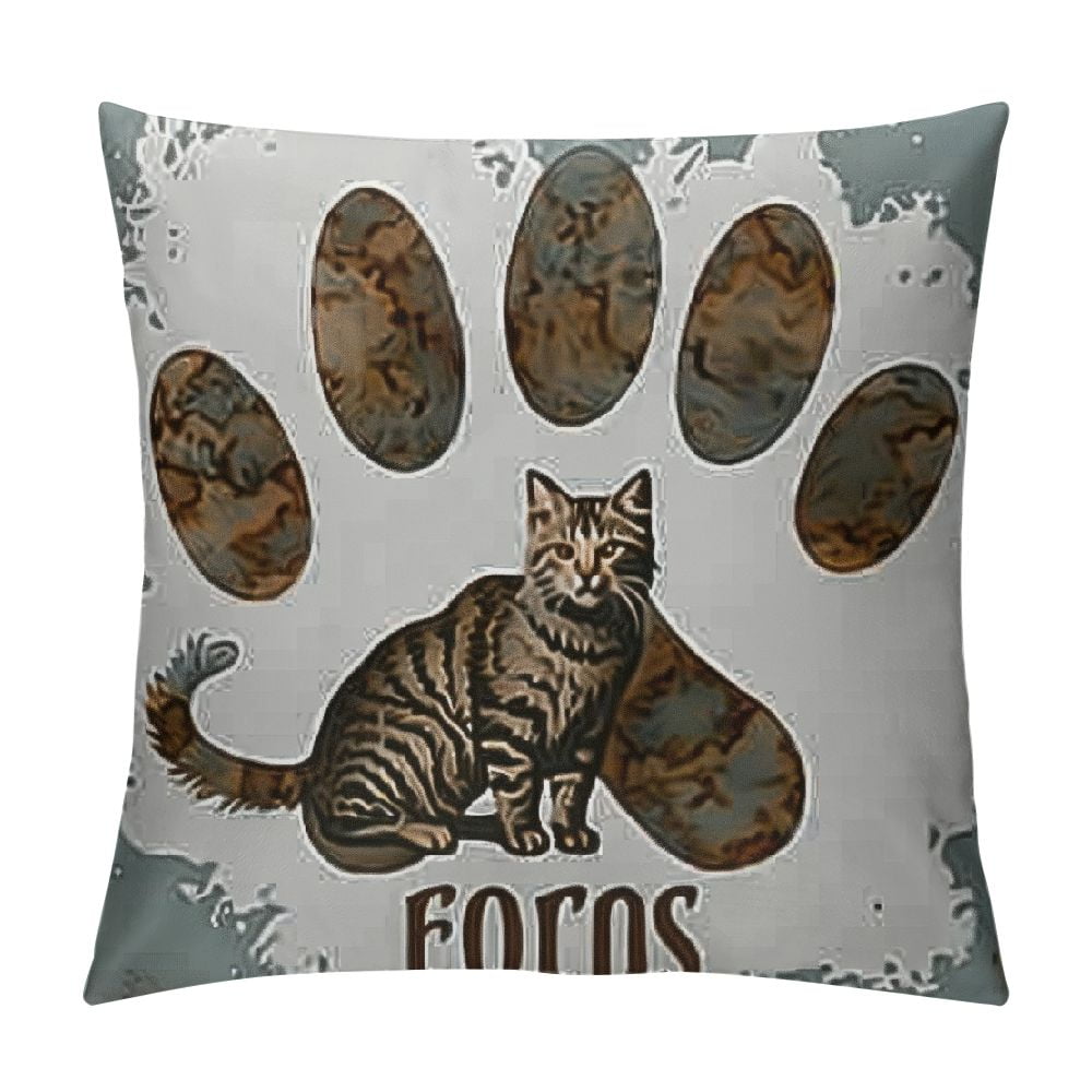 Cats Throw Pillows,Pillow CoverCat Themed Decor for Home Bedroom Living