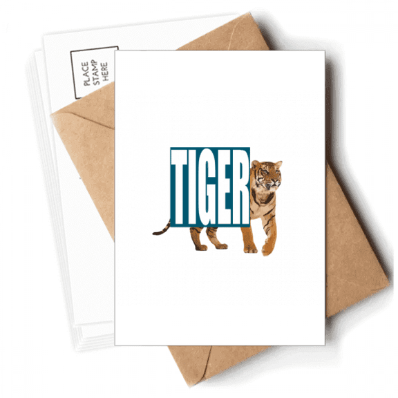 Cats Tigers Ferocious Art Deco Fashion Postcards Envelopes Blank Note Cards Mailing