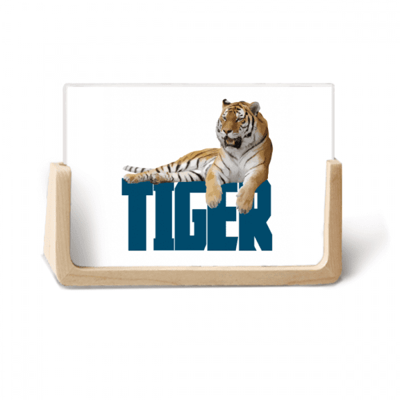 Cats Tigers Tigers Fierce English Photo Wooden Photo Frame Tabletop Display