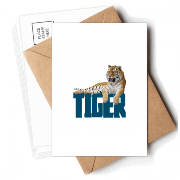 Cats Tigers Tigers Fierce English Postcards Envelopes Blank Note Cards Mailing