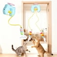 thumbnail image 1 of Cat Toys Interactive, Kitten Hanging Toys for Indoor Cats with 1*CaterpillarAutomatic Door Frame Cat String Toy for Bored Indoor Adult Cats,Detachable,Rechargeable Design, 1 of 9