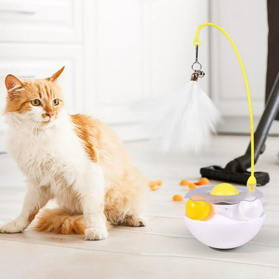 4-in-1 Interactive Cat Toys, Track Ball With Mint Balls For Oral Care, Exercise & Mental Stimulation, Durable Pet Toy For Indoor Cats, Boredom Relief, Teeth Cleaning, Fun Playtime For All Breeds