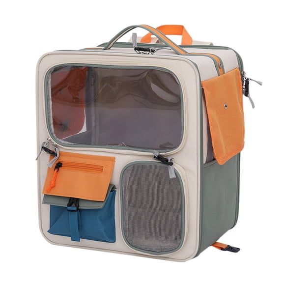 Cats Travel Bag Portable Out Pet Suitcase Universal Small Dogs Bag Cat Backpack Detachable Pet Supplies Portable Cat Backpack For Outdoor Use Cat Backpack Expandable with Fan Hamster Bag with Leash