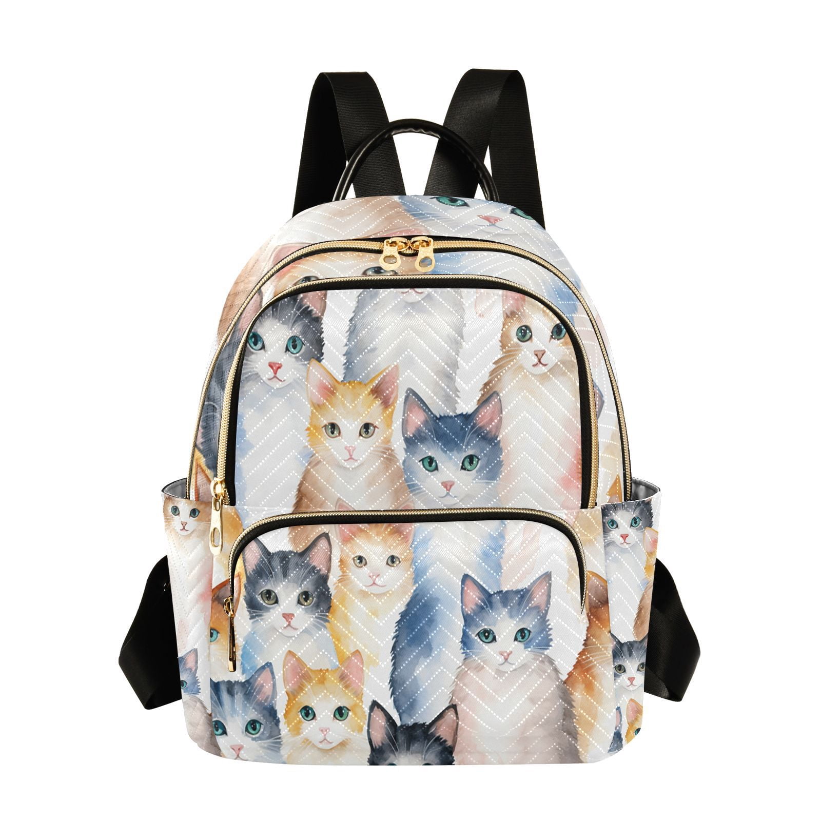Cats Travel Laptop Backpack Casual Daypack Lightweight Bookbag Compartment for Business