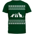 thumbnail image 1 of Cats Ugly Christmas Sweater Green Youth T-Shirt, 1 of 1