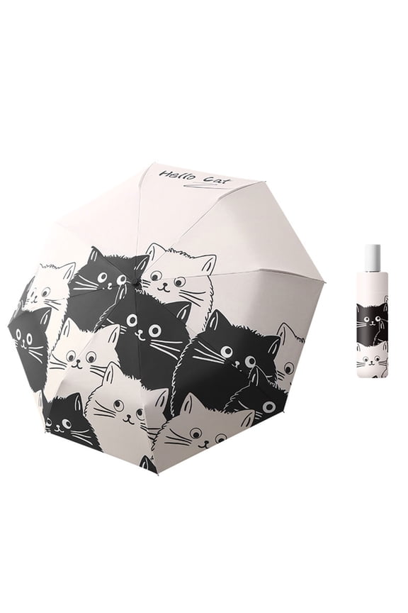 Cats Umbrella Manual/Automatic Large Sunscreen Sunshade Umbrella Sun Rain Parasol