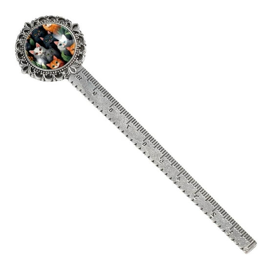 Cats Vintage Silver Lace-Edged Bookmark: an Ideal Gift for Readers and Book Lovers