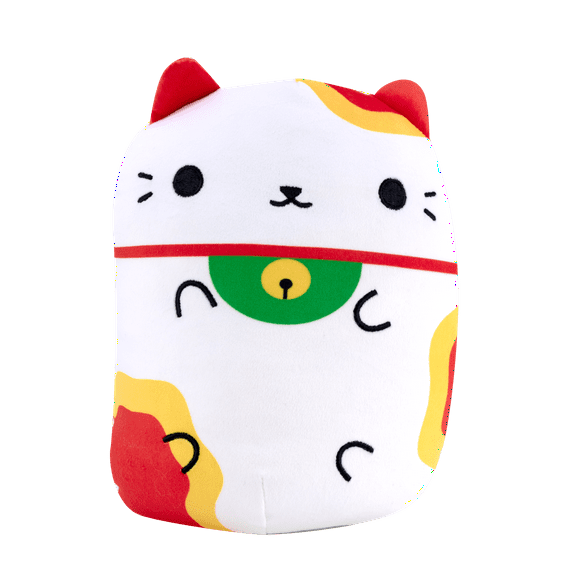Cats Vs Pickles - Jumbo - Lucky Cat Neco - 8.6" Super Soft and Squishy Stuffed Bean-Filled Plushies - Great Toys for Kids Age 5-7. Collect These as Desk Pets, Fidget Toys, or Sensory Toys., Misc