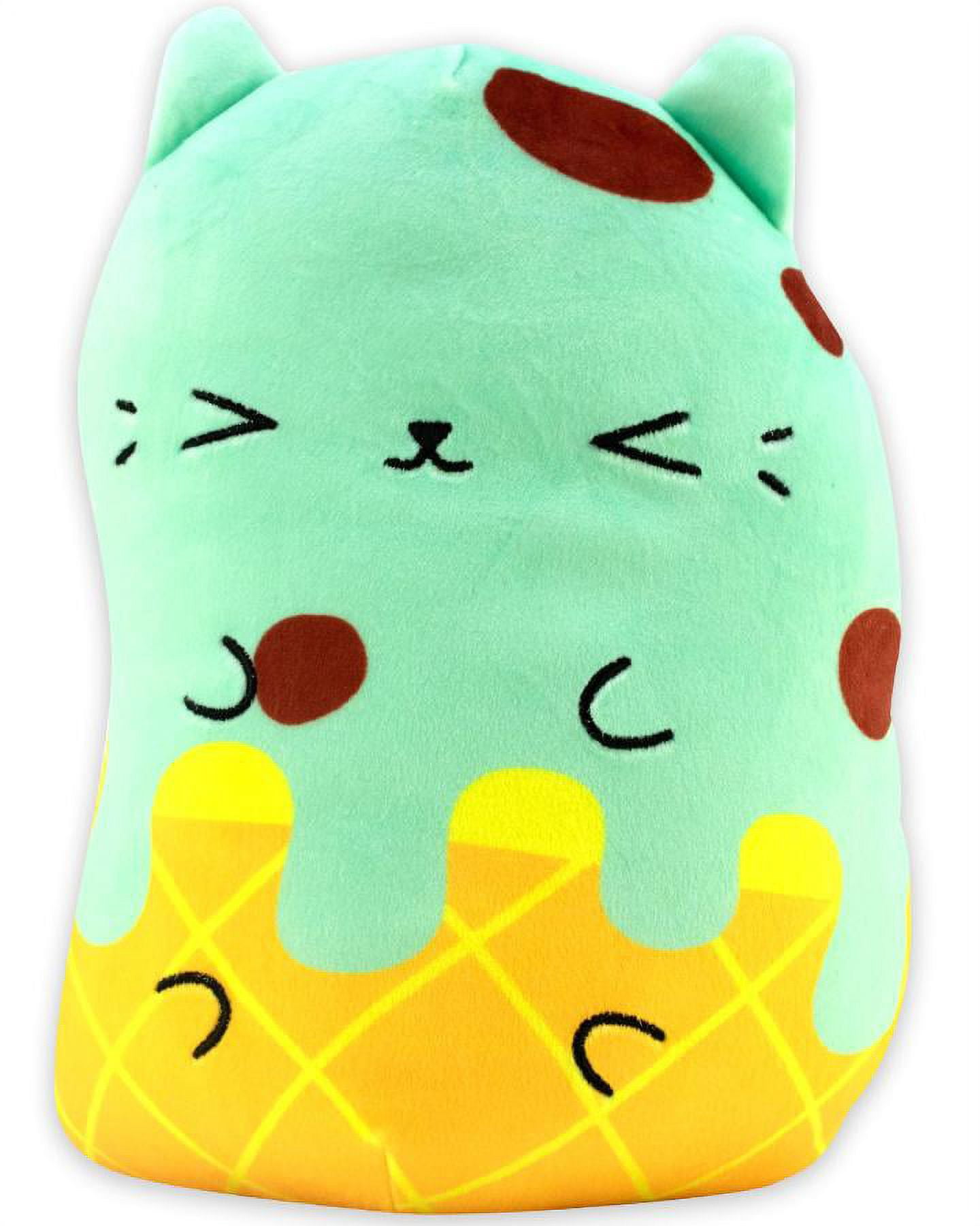 Cats Vs Pickles - Jumbo - Mint Chippie - 8.6" Super Soft and Squishy Stuffed Bean-Filled Plushies - Great Toys for Boys and Girls Age 5-7. Collect These as Desk Pets, Fidget Toys, or Sensory Toys.