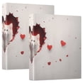 thumbnail image 1 of Cats Wall Hearts 3 Ring Binders 1.5 inch Hardcover File Folders with Interior Pockets A4 Size Organizer for School Office Hospital, 1 of 8