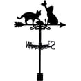 thumbnail image 1 of Cats Weather Vane Cat Butterfly Weathervane Wind Vane Iron Weathercock Animal Metal Weather Vane Garden Farmhouse Roof Garden Patio Yard Decorative Sign Outdoor Decoration Making DIY, 1 of 9
