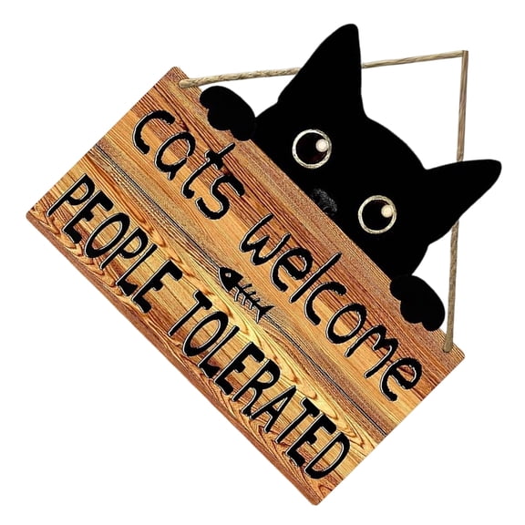 Cats Welcome Sign Reminder Plaques For Home Yard Indoor And Outdoor Front Door Wall Window Decoration