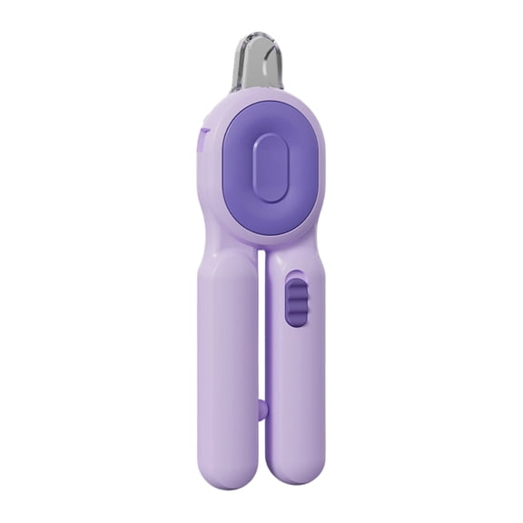 Cats and Dog Nail Clippers, 2-in-1 Pet Nail Trimmer with LED Lamp and Nail Polish Holder, for Home Grooming, Purple