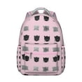thumbnail image 1 of Cats and Flowers Print Student School Backpack with Geometric Cat Pattern and Abstract Cat Art Artistic Minimalist Design, 1 of 6