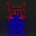 Cats and Gaming Neon Sign Cool Led Neon Light Sign Personalized Gift ...