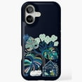 thumbnail image 1 of Cats and Girl Among Monstera Plant Artwork iPhone Case 17 through 11 Pro Max, 1 of 2
