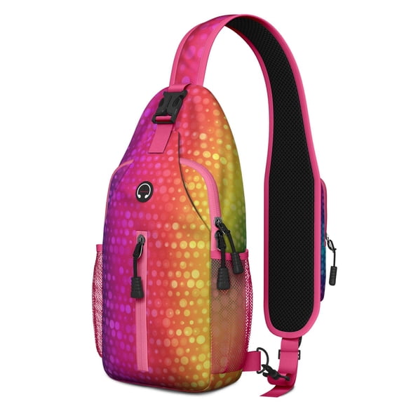 Cats and Hearts Pattern Travel Chest Bag – Lightweight, Durable, Anti-theft Storage – Artistic Boho Cat Style