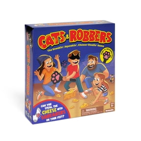 Cats and Robbers, An Up and Active Family Games Includes 1 Inflatable Paw, Cheese, Squeaky Mice Feet and More