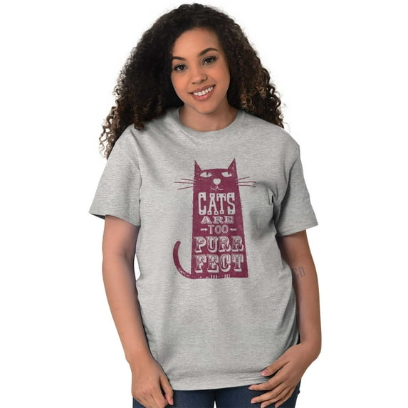 Cats are Purrfect Cute Kitty Lovers Women's Plus Size Graphic Tee Brisco Brands 2X